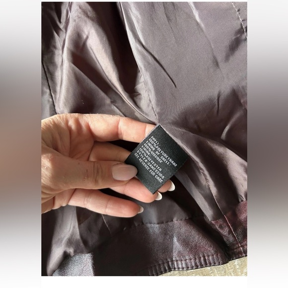 Blanc Noir Women’s M Moto Jacket Vegan Faux Leather Full Zip Pockets Purple NEW - Picture 13 of 15